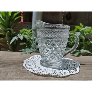 Vintage Wexford Creamer Pitcher Wexford by Anchor Hocking Clear Criss Cross